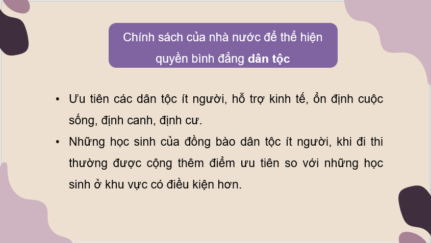 Giáo án điện tử KTPL 11 Chân trời sáng tạo Bài 12: Quyền bình đẳng giữa các dân tộc, tôn giáo | PPT Kinh tế Pháp luật 11