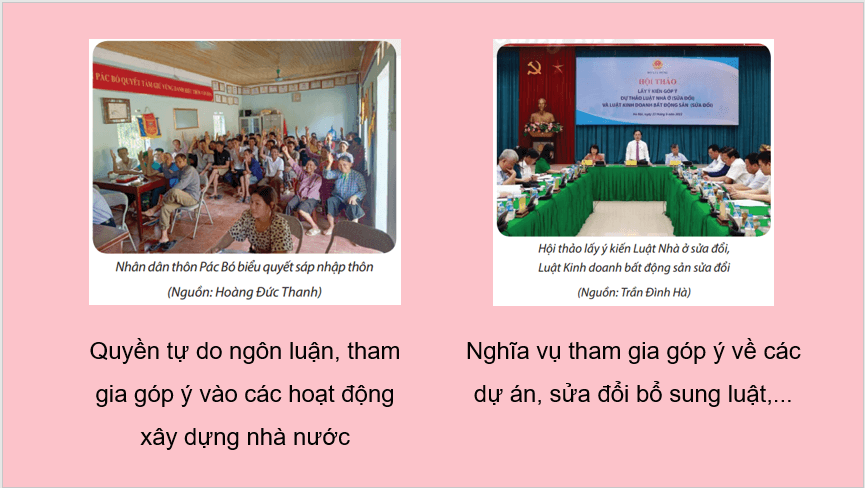 Giáo án điện tử KTPL 11 Chân trời sáng tạo Bài 13: Quyền và nghĩa vụ công dân trong tham gia quản lí nhà nước và xã hội | PPT Kinh tế Pháp luật 11