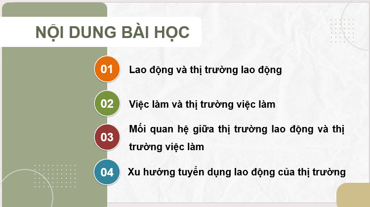 Giáo án điện tử KTPL 11 Kết nối tri thức Bài 5: Thị trường lao động và việc làm | PPT Kinh tế Pháp luật 11