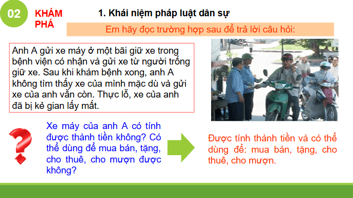 Giáo án điện tử Chuyên đề KTPL 11 Kết nối tri thức Bài 3: Khái niệm, các nguyên tắc cơ bản của pháp luật dân sự | PPT Chuyên đề Kinh tế Pháp luật 11