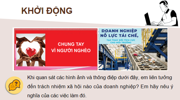 Giáo án điện tử KTPL 12 Cánh diều Bài 6: Trách nhiệm xã hội của doanh nghiệp | PPT Kinh tế Pháp luật 12