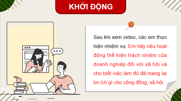 Giáo án điện tử KTPL 12 Kết nối tri thức Bài 6: Trách nhiệm xã hội của doanh nghiệp | PPT Kinh tế Pháp luật 12