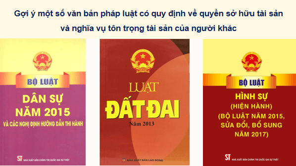 Giáo án điện tử KTPL 12 Kết nối tri thức Bài 9: Quyền và nghĩa vụ của công dân về sở hữu tài sản và tôn trọng tài sản của người khác | PPT Kinh tế Pháp luật 12