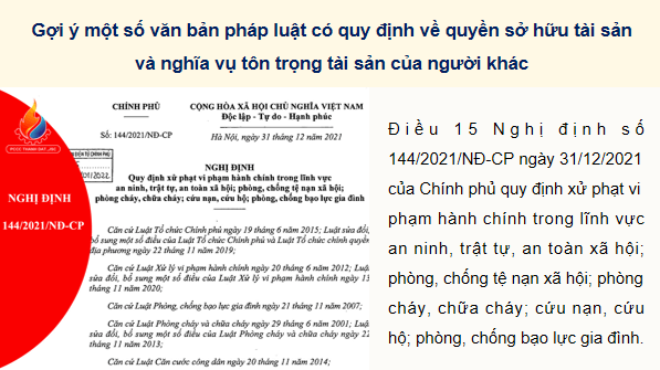 Giáo án điện tử KTPL 12 Kết nối tri thức Bài 9: Quyền và nghĩa vụ của công dân về sở hữu tài sản và tôn trọng tài sản của người khác | PPT Kinh tế Pháp luật 12