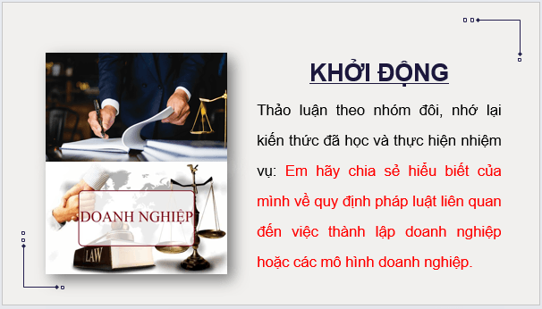 Giáo án điện tử Chuyên đề KTPL 12 Kết nối tri thức Chuyên đề 2: Một số vấn đề về luật doanh nghiệp | PPT Chuyên đề Kinh tế Pháp luật 12