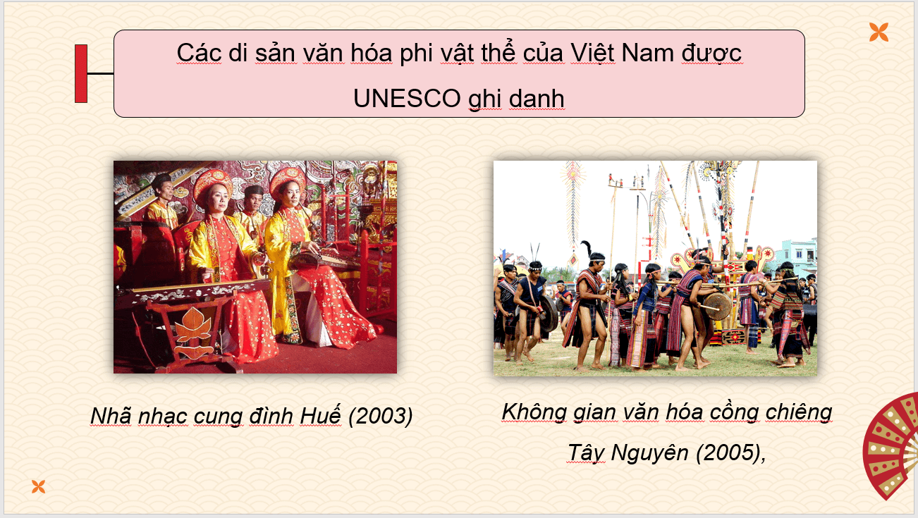 Giáo án điện tử Chuyên đề Sử 10 Kết nối tri thức Một số di sản văn hóa tiêu biểu ở Việt Nam | PPT Chuyên đề Lịch sử 10