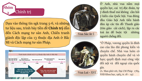 Giáo án Lịch Sử 11 Chân trời sáng tạo Bài 1: Một số vấn đề chung về cách mạng tư sản