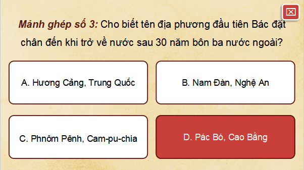 Giáo án điện tử Lịch Sử 12 Cánh diều Bài 15: Hồ Chí Minh - Anh hùng giải phóng dân tộc | PPT Lịch Sử 12