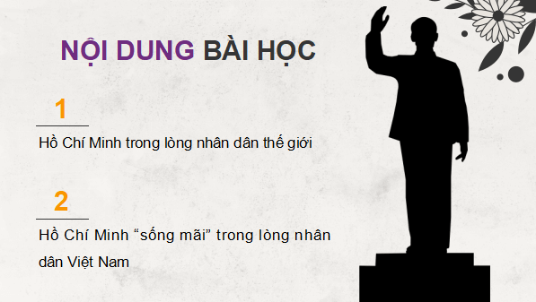 Giáo án điện tử Lịch Sử 12 Kết nối Bài 17: Dấu ấn Hồ Chí Minh trong lòng nhân dân thế giới và Việt Nam | PPT Sử 12 Kết nối tri thức