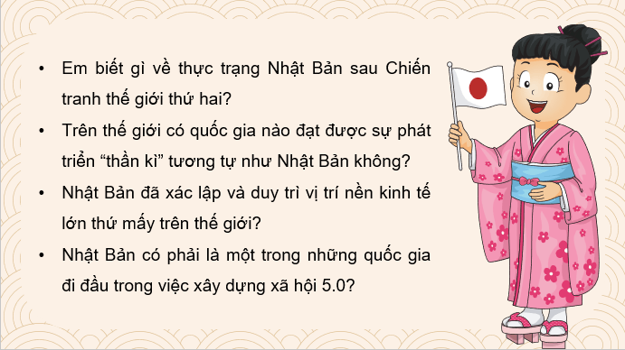 Giáo án điện tử Chuyên đề Sử 12 Kết nối tri thức Nhật Bản sau chiến tranh thế giới thứ hai (1945 – 1952) | PPT Chuyên đề Lịch sử 12