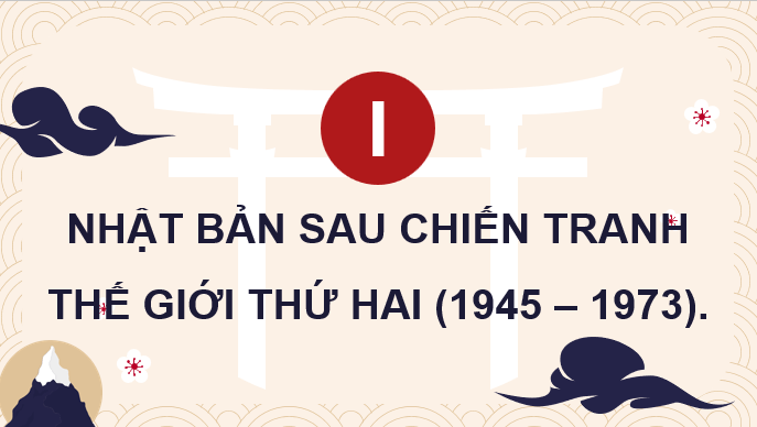 Giáo án điện tử Chuyên đề Sử 12 Kết nối tri thức Nhật Bản sau chiến tranh thế giới thứ hai (1945 – 1952) | PPT Chuyên đề Lịch sử 12