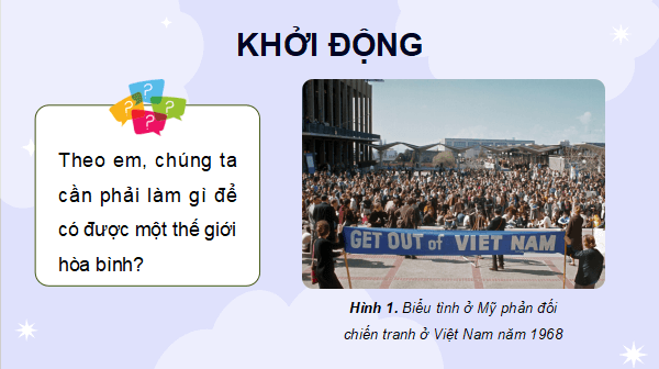 Giáo án điện tử Lịch Sử và Địa Lí lớp 5 Cánh diều Bài 24: Xây dựng thế giới hoà bình | PPT Lịch Sử và Địa Lí 5