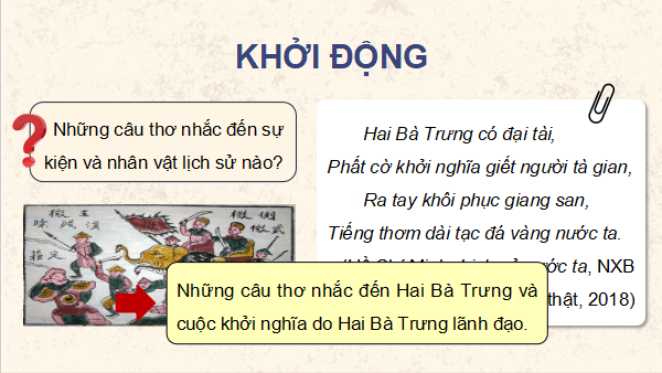 Giáo án điện tử Lịch Sử và Địa Lí lớp 5 Cánh diều Bài 8: Đấu tranh giành độc lập thời kì Bắc thuộc | PPT Lịch Sử và Địa Lí 5