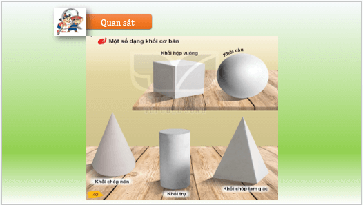 Giáo án điện tử Mĩ thuật lớp 1 Kết nối tri thức Chủ đề 6: Sáng tạo từ những khối cơ bản | PPT Mĩ thuật 1