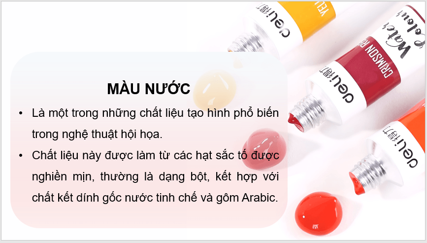 Giáo án điện tử Mĩ thuật 11 Kết nối tri thức Bài 1: Kĩ thuật vẽ màu nước | PPT Mĩ thuật 11