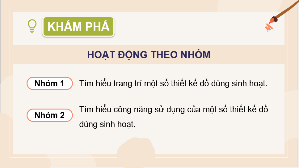 Giáo án điện tử Mĩ thuật 12 Kết nối tri thức Bài 2: Thiết kế đồ dùng sinh hoạt bằng vật liệu sẵn có | PPT Mĩ thuật 12