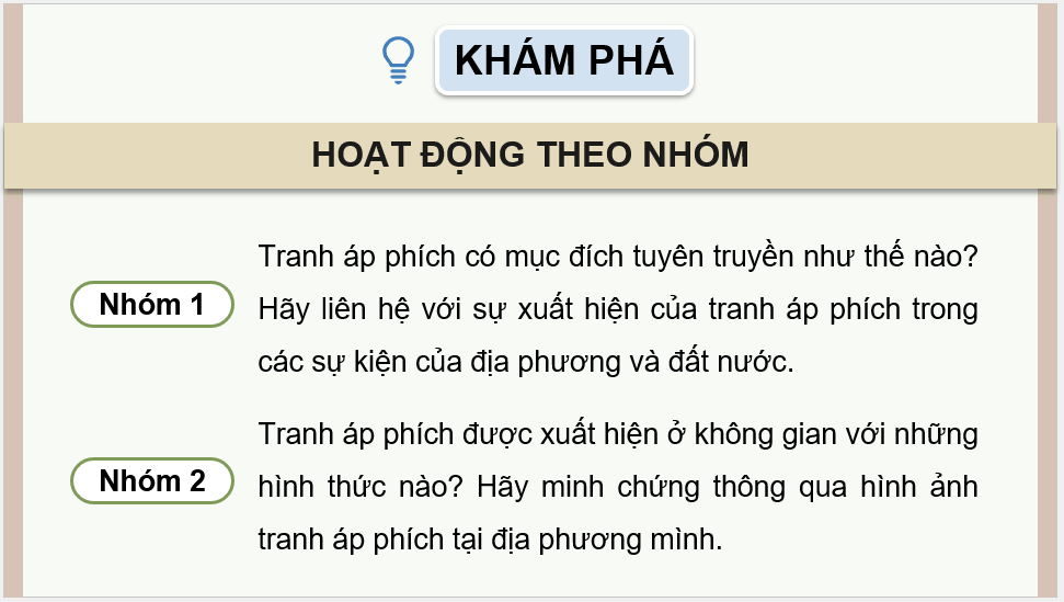 Giáo án điện tử Mĩ thuật 12 Kết nối tri thức Bài 2: Thiết kế tranh áp phích | PPT Mĩ thuật 12