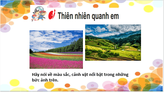 Giáo án điện tử Mĩ thuật lớp 2 Kết nối tri thức Chủ đề 6: Sắc màu thiên nhiên | PPT Mĩ thuật 2