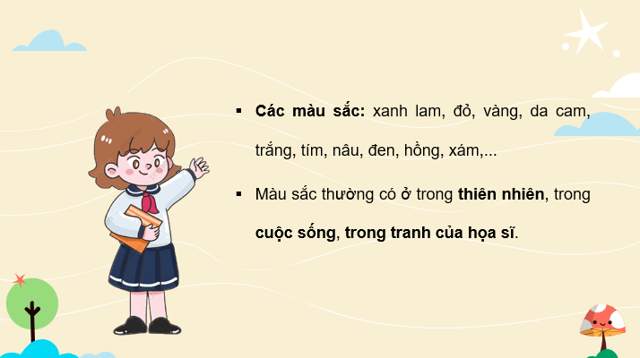 Giáo án điện tử Mĩ thuật lớp 3 Kết nối tri thức Chủ đề 3: Màu sắc em yêu | PPT Mĩ thuật 3