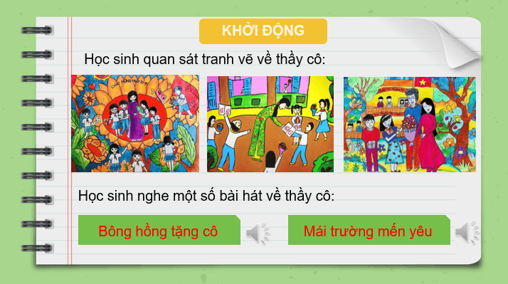 Giáo án điện tử Mĩ thuật lớp 3 Kết nối tri thức Chủ đề 6: Biết ơn thầy cô | PPT Mĩ thuật 3