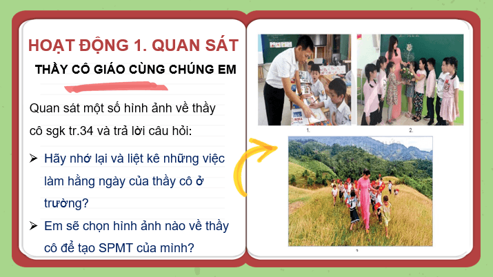 Giáo án điện tử Mĩ thuật lớp 3 Kết nối tri thức Chủ đề 6: Biết ơn thầy cô | PPT Mĩ thuật 3