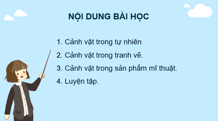 Giáo án điện tử Mĩ thuật lớp 3 Kết nối tri thức Chủ đề 7: Cảnh vật quanh em | PPT Mĩ thuật 3