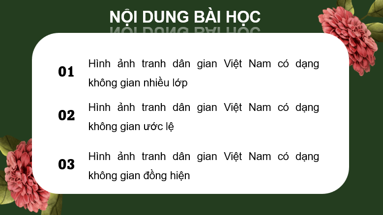 Giáo án điện tử Mĩ thuật lớp 4 Kết nối tri thức Chủ đề 2: Một số dạng không gian trong tranh dân gian Việt Nam | PPT Mĩ thuật 4