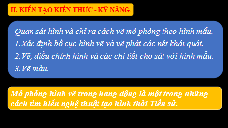Giáo án điện tử Mĩ thuật 6 Chân trời sáng tạo Bài 1: Những hình vẽ trong hang động | PPT Mĩ thuật 6