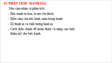 Giáo án điện tử Mĩ thuật 6 Chân trời sáng tạo Bài 3: Tranh in hoa, lá | PPT Mĩ thuật 6