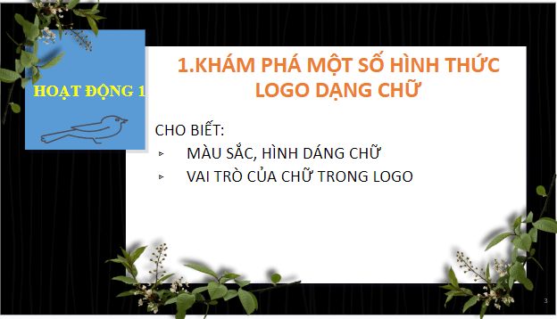 Giáo án điện tử Mĩ thuật 7 Chân trời sáng tạo Bài 2: Logo dạng chữ | PPT Mĩ thuật 7