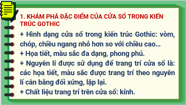 Giáo án điện tử Mĩ thuật 7 Chân trời sáng tạo Bài 9: Cân bằng đối xứng trong kiến trúc Gothic | PPT Mĩ thuật 7