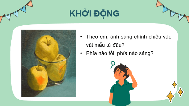 Giáo án điện tử Mĩ thuật 7 Kết nối tri thức Bài 9: Tìm hiểu nguồn sáng trong tranh | PPT Mĩ thuật 7