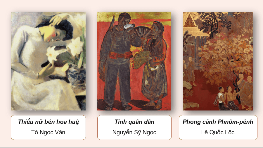 Giáo án điện tử Mĩ thuật 8 Kết nối tri thức Bài 13: Một số tác giả, tác phẩm mĩ thuật Việt Nam thời kì hiện đại | PPT Mĩ thuật 8