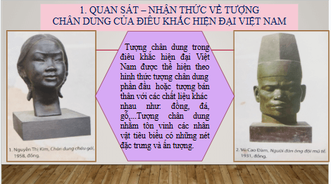 Giáo án điện tử Mĩ thuật 8 Chân trời sáng tạo Bài 6: Tượng chân dung nhân vật | PPT Mĩ thuật 8