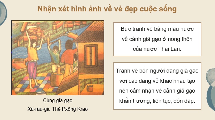 Giáo án điện tử Mĩ thuật 9 Kết nối tri thức Bài 1: Vẻ đẹp cuộc sống trong tác phẩm mĩ thuật | PPT Mĩ thuật 9
