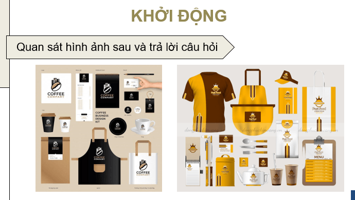 Giáo án điện tử Mĩ thuật 9 Kết nối tri thức Bài 8: Thiết kế hình ảnh nhận diện thương hiệu | PPT Mĩ thuật 9