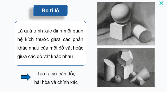 Giáo án điện tử Mĩ thuật 9 Kết nối tri thức Bài 9: Tỉ lệ và hình khối của đồ vật | PPT Mĩ thuật 9