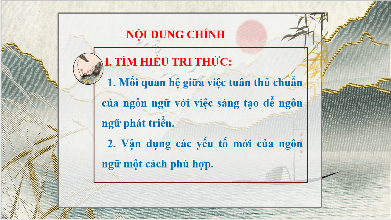 Giáo án điện tử Chuyên đề Văn 11 Phần 3: Vận dụng các yếu tố mới của ngôn ngữ trong giao tiếp | Chuyên đề PPT Văn 11 Kết nối tri thức