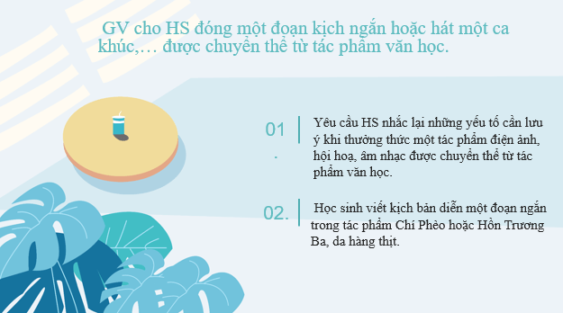 Giáo án điện tử Chuyên đề Văn 12 Viết bài phân tích, giới thiệu và thuyết trình về một tác phẩm nghệ thuật được chuyển thể từ văn học | Chuyên đề PPT Văn 12 Kết nối tri thức
