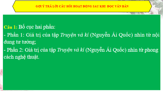 Giáo án điện tử bài Giá trị của tập truyện và kí | PPT Văn 12 Chân trời sáng tạo