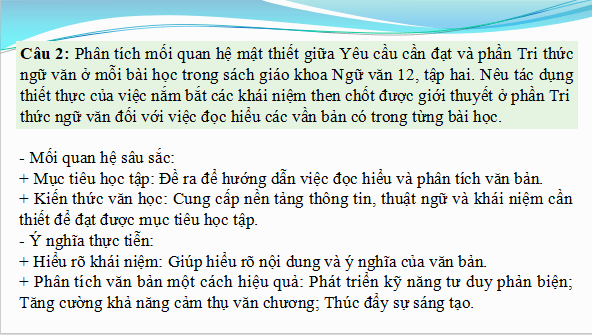Giáo án điện tử bài Hệ thống hóa kiến thức đã học Tập 2 | PPT Văn 12 Kết nối tri thức