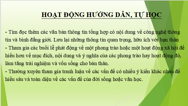 Giáo án điện tử bài Hướng dẫn tự học trang 113 Tập 2 | PPT Văn 12 Cánh diều