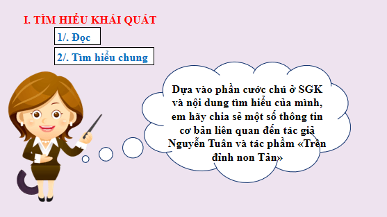 Giáo án điện tử bài Trên đỉnh non Tản | PPT Văn 12 Chân trời sáng tạo
