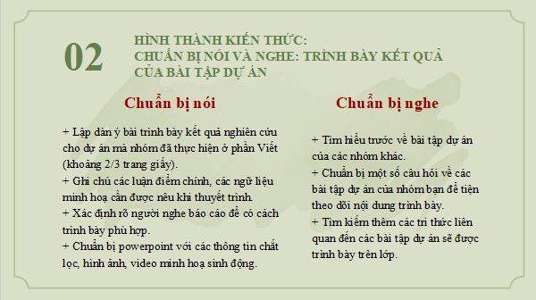 Giáo án điện tử bài Trình bày kết quả của bài tập sự án | PPT Văn 12 Kết nối tri thức
