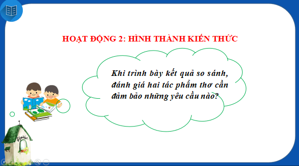 Giáo án điện tử bài Trình bày kết quả so sánh, đánh giá hai tác phẩm thơ | PPT Văn 12 Kết nối tri thức