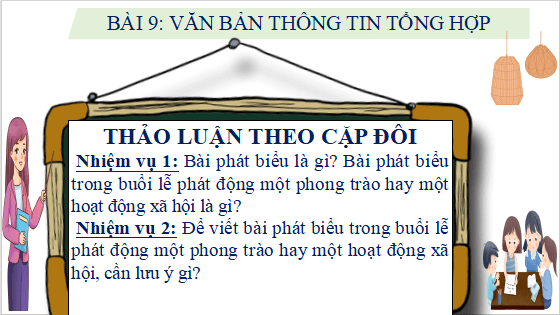 Giáo án điện tử bài Viết bài phát biểu trong lễ phát động một phong trào hoặc một hoạt động xã hội | PPT Văn 12 Cánh diều