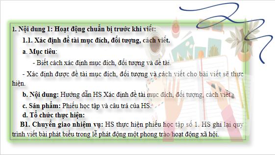 Giáo án điện tử bài Viết bài phát biểu trong lễ phát động một phong trào hoặc một hoạt động xã hội | PPT Văn 12 Chân trời sáng tạo