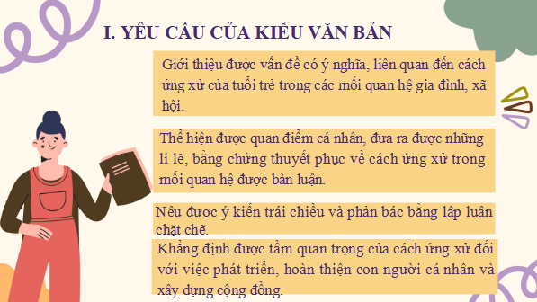 Giáo án điện tử bài Viết bài văn nghị luận bàn về một vấn đề liên quan đến tuổi trẻ (Cách ứng xử trong các mối quan hệ gia đình, xã hội) | PPT Văn 12 Kết nối tri thức