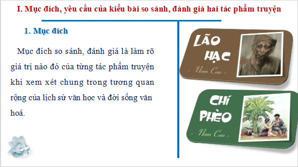 Giáo án điện tử bài Viết bài văn nghị luận so sánh, đánh giá hai tác phẩm truyện | PPT Văn 12 Kết nối tri thức