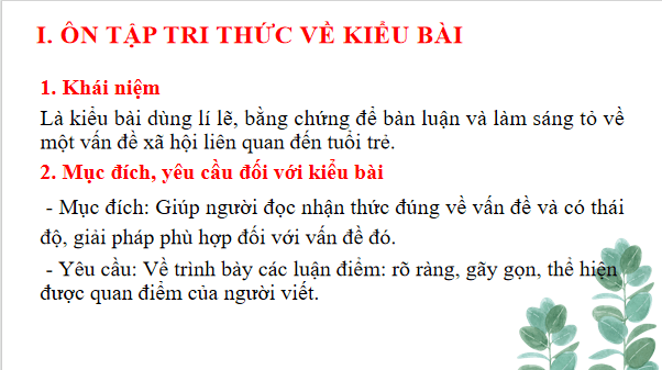 Giáo án điện tử bài Viết bài văn nghị luận về một vấn đề liên quan đến tuổi trẻ | PPT Văn 12 Chân trời sáng tạo